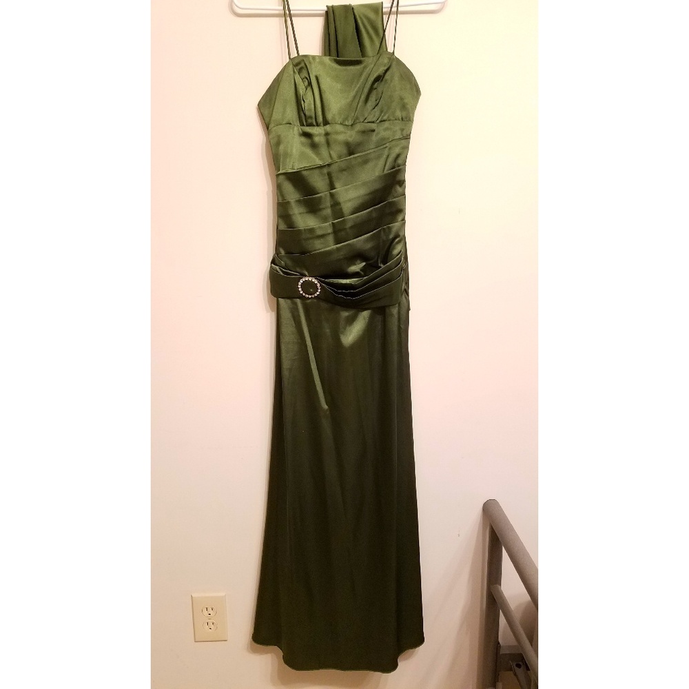 Dark green formal dress